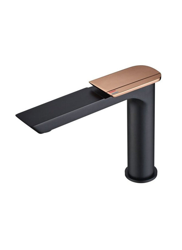 

Danube Home Sina Basin Mixer Matt Black with Handle Rose Gold, Multicolour
