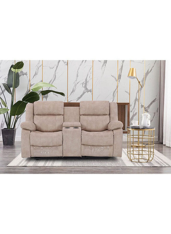 

Danube Home Aegon 2 Seater Recliner Modern Design Sofas, Beige