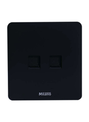 Milano Dual Data Socket Cat-6, Black