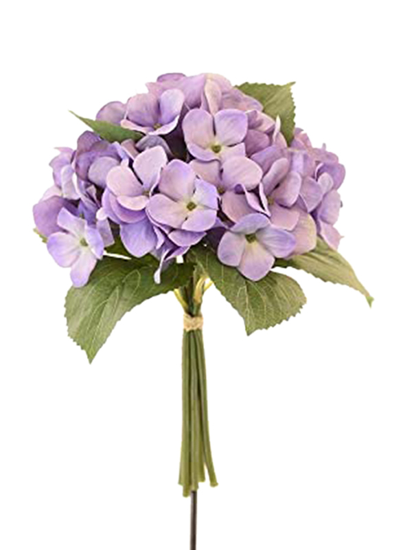 Danube Home Rejoice Hydrangea Bunch Artificial Flower, Purple