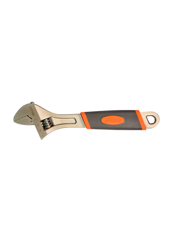 

Danube Home 10-Inch Milano Adjustable Wrench with Trip Handle, Silver/Orange