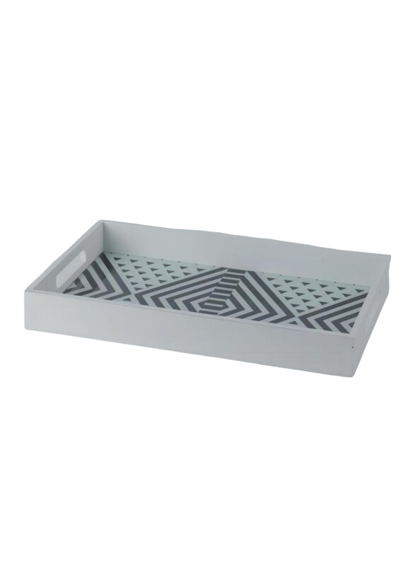

Danube Home Percy Glass Tray, White
