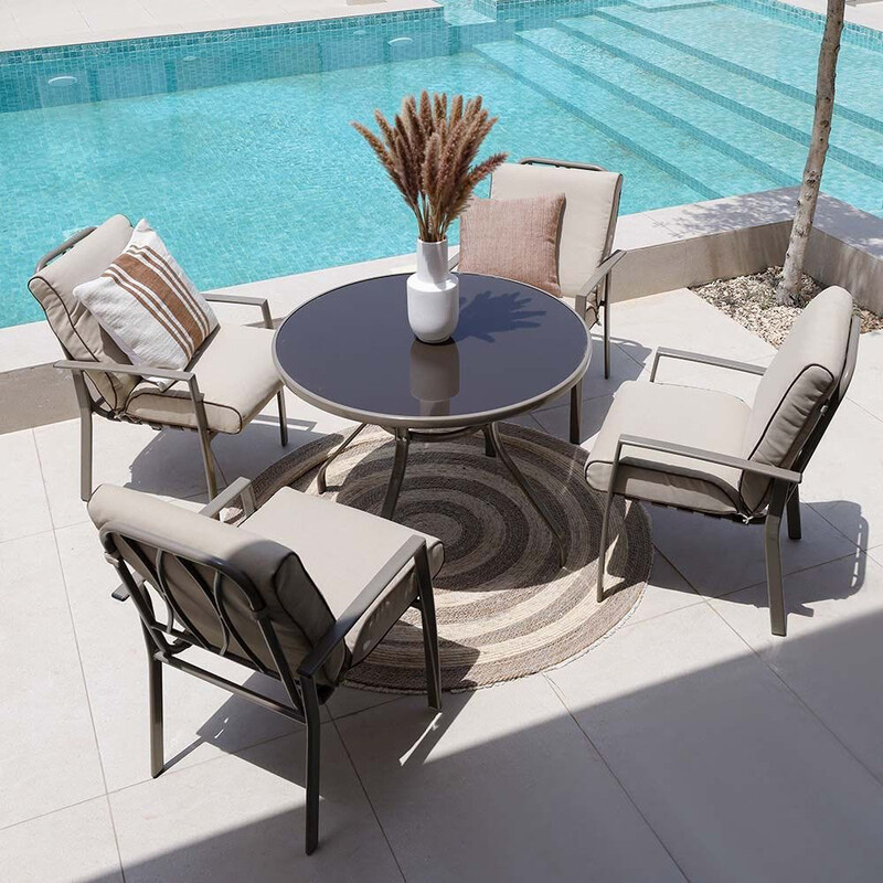

Danube Home Lagoon Outdoor Dining Set, 5 Pieces, Beige
