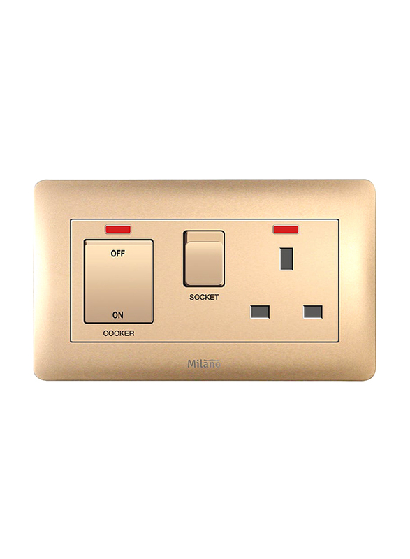 Milano Piano Series 45A Cooker Control Unit, Gold