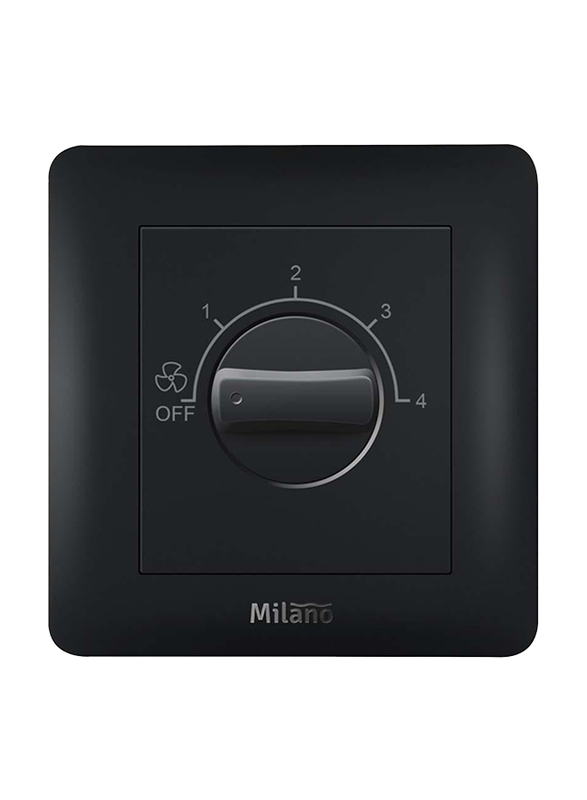 Milano 100W Step Fan Dimmer Switch, Black