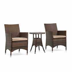 Danube Home Darlene Rattan Balcony Set, Beige