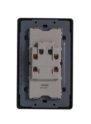 Danube Home Milano 45A Double Pole Switch with Neon Light, Silver