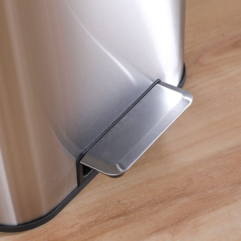 Danube Home Falcon 30L Stainless Steel Pedal Bin with Soft Close, SK19007B-002, Matte Silver