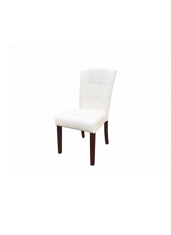 

Danube Home Brody Strong & Sturdy Modern Design Dining Chair Set, 2-Pieces, White/Dark Walnut