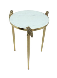 Danube Home Space Saving Sonoya End Table, White/Golden