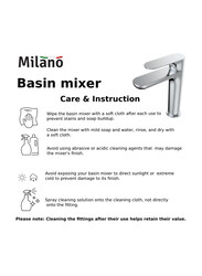 Danube Home Milano Calli Basin Mixer with Pop Up Waste with Brass Single Handle Basin Mixer, Bath Faucet & Sink Faucet, Matt Gold