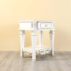 Danube Home Celia Night Stand, Cream/Golden