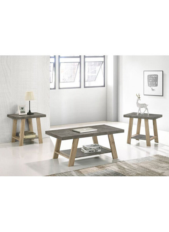 

Danube Home Eddie Multifunctional Center Coffee Table, Grey/Oak