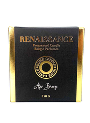 Danube Home Renaissance Scented Candle, Black Jar, Alps Breeze, 9.5 x 9.5 x 10 cm, 170 gm, Black