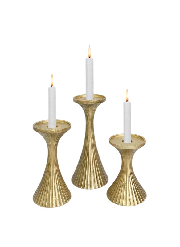

Danube Home EC-Nomad Candle Holder, 3 Piece, Gold