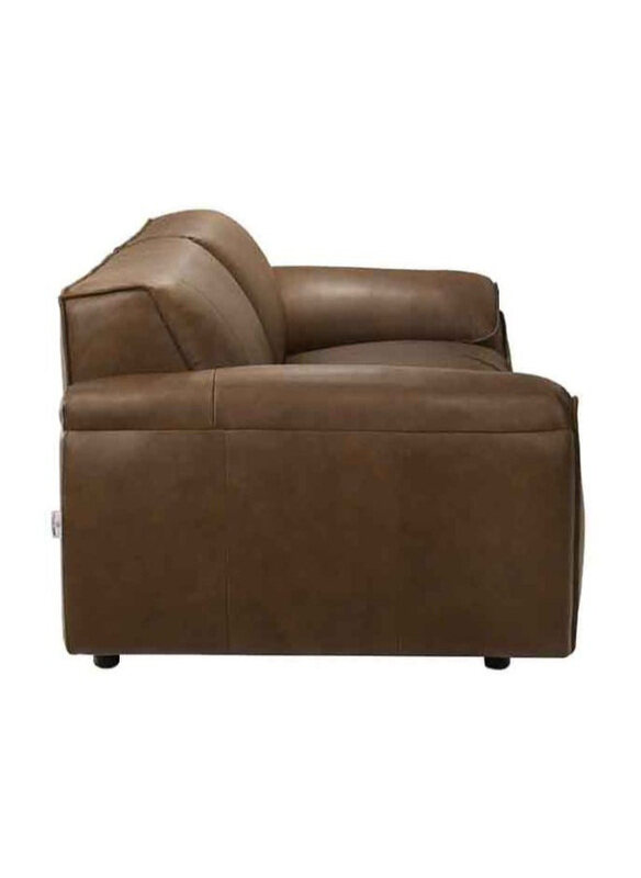 

Danube Home Barick Full Leather 3-Seater Sofa, Dark Brown