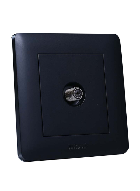 Milano Satellite Socket Mblk Piano Series, Black