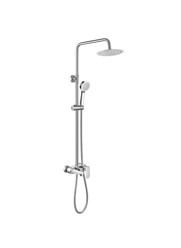 

Danube Home Lira Rain Shower Column-Complete Set, Chrome