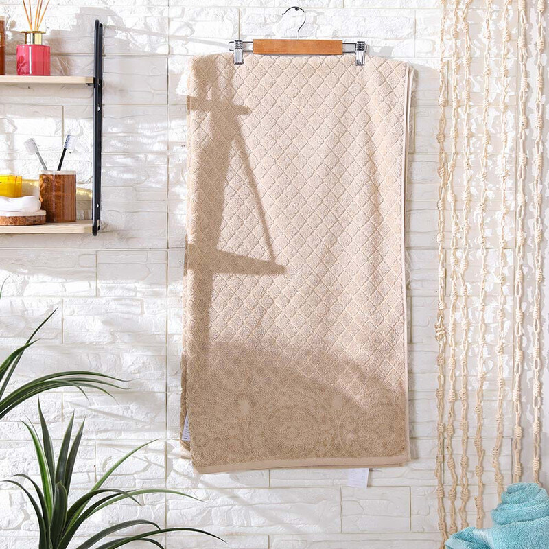 

Danube Home Air Rich Solid Dobby Bath Sheet, Beige