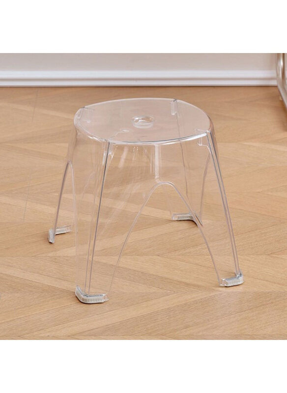 

Danube Home Cosco Light Weight Single Backless Chair PET Stool, White