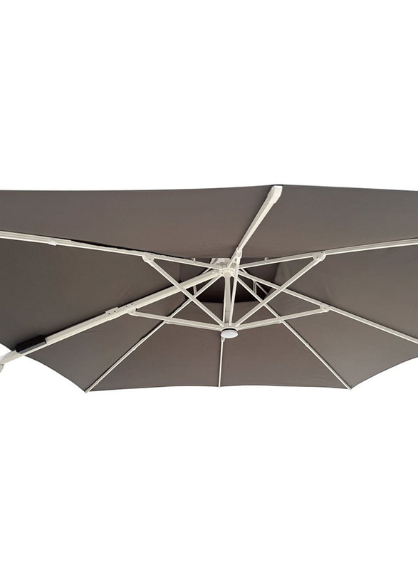 Danube Home Solarium Garden Umbrella with Base Cantilever Patio Parasol, Grey