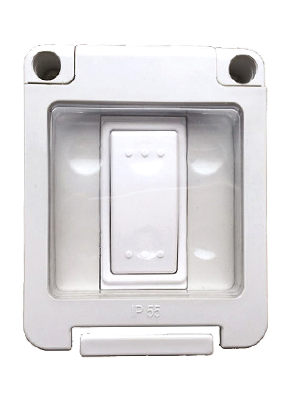 Milano Water-Proof 1 Gang 2 Way Switch, Ip55 Cl3012, White
