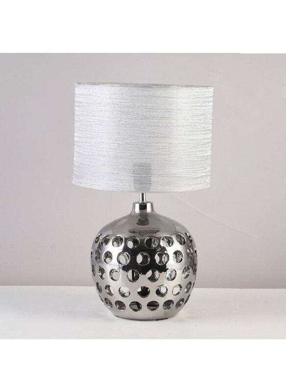

Danube Home Hugo Ceramic Table Lamp, 28 x 28 x 45.5, Silver
