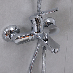 Milano Pia Bath Shower Mixer with Shower Set, Chrome