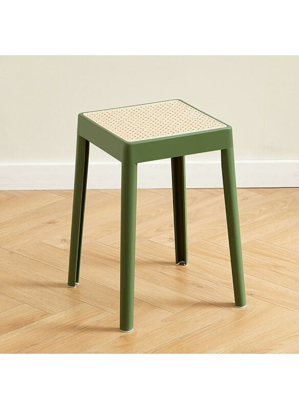 

Danube Home Kyre Light Weight Single Backless Chair PP Material Modern Design 1 Seater Chair, Green