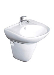 Danube Home Milano Wall Hung Wash Basin, B09B, White