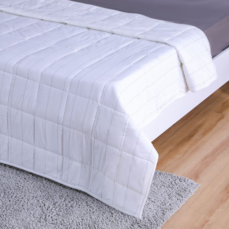 Danube Home Joy Cotton Quilted Bed Spread 100% Cotton Ultra Soft And Lightweight Modern Bed Cover, King, White