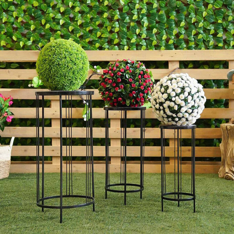 

Danube Home Nest Of Stool Metal And Mosaic Outdoor Plant Stand, Multicolour