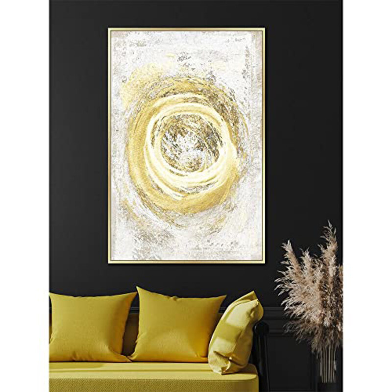 

Danube Home Kellan Round Abstract Frame, Gold