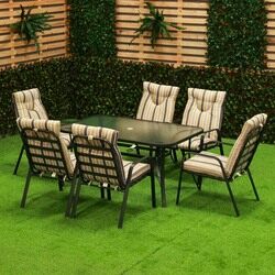 Danube Home Grace Dining Set, Green/Brown/Black