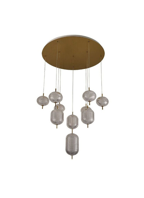 

Danube Home Rochelle Chandelier, Acrylic+ Metal, D 80 x H 100, LED, Copper