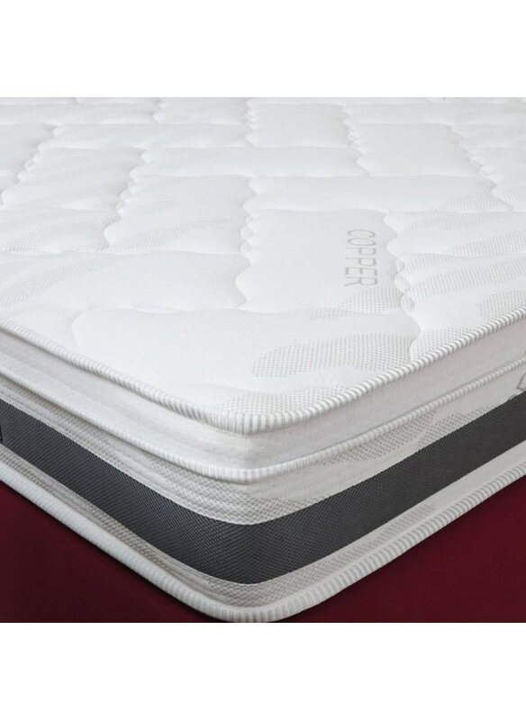 

Danube Home Copper Pocket Spring Antibacterial And Infused Memory Foam Mattress, Queen, White