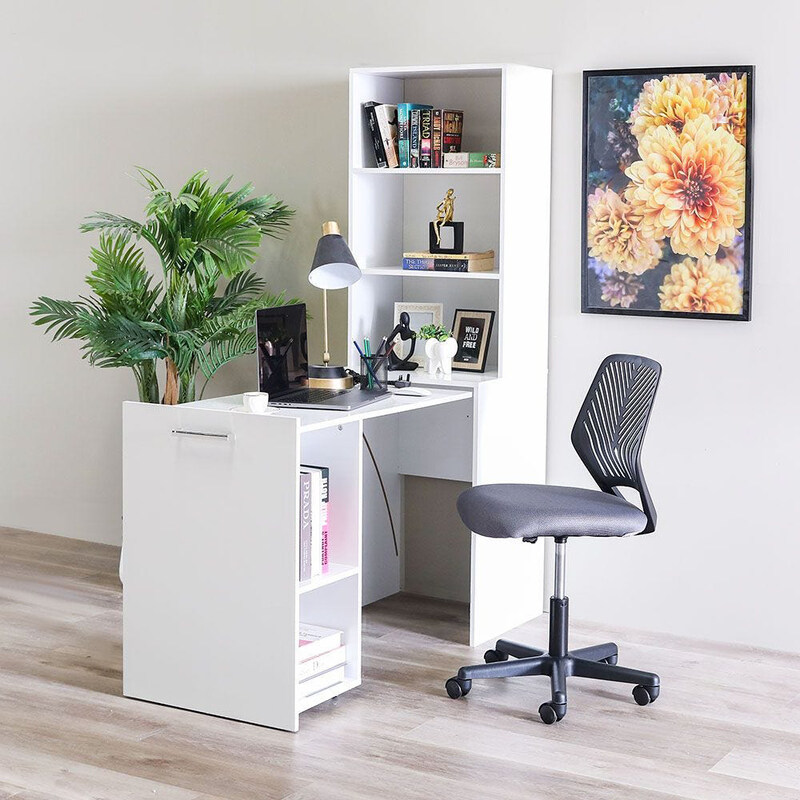 

Danube Home Ivana Computer Office Desk Workstation, White