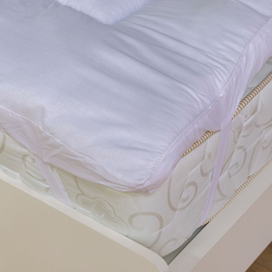 Danube Home Quilted Mattress Protector, Queen, White