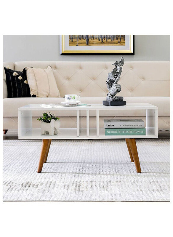 

Danube Home Melo Multi Functional Desk Space Saving Center Table, White
