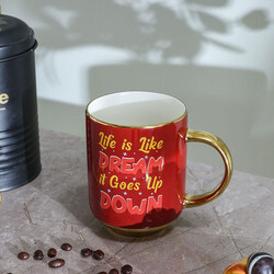 Danube Home 440ml Premium New Bone China Mug, Purple