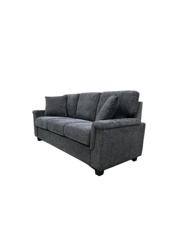 

Danube Home Rudhi 3 Seater Modern Design Fabric Sofa, Grey