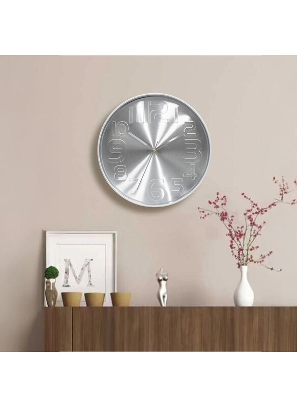 

Danube Home Cambridge Congo Wall Clock, Silver
