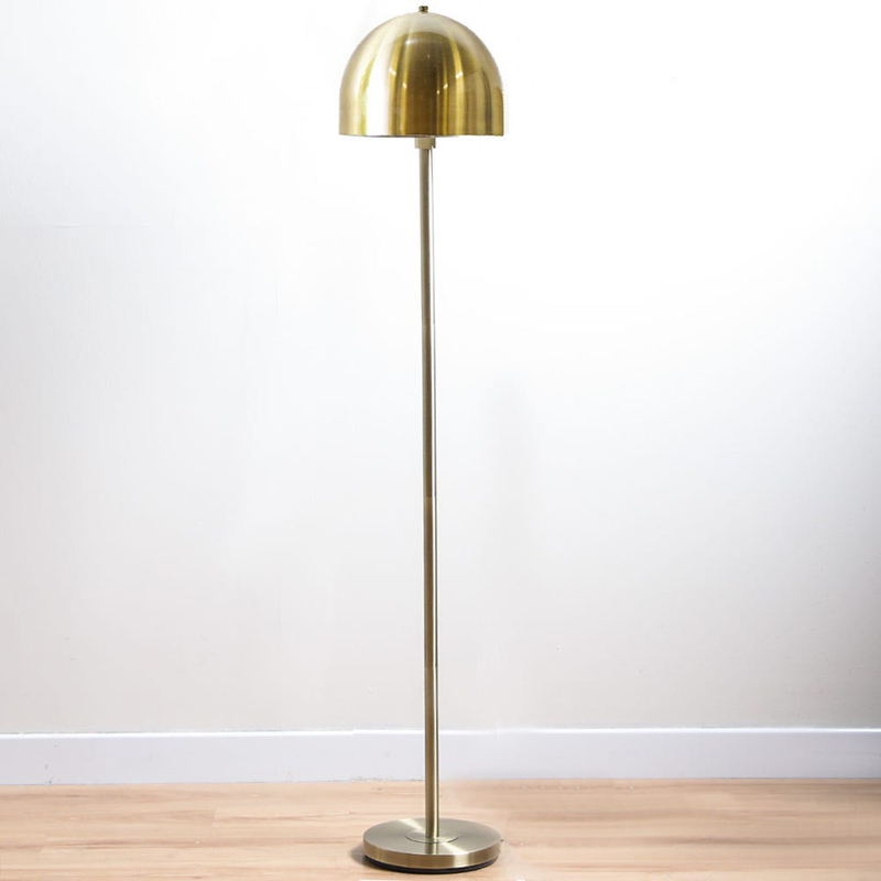 Danube Home Nicholas Metal Socket Based Floor Lamp, Gold