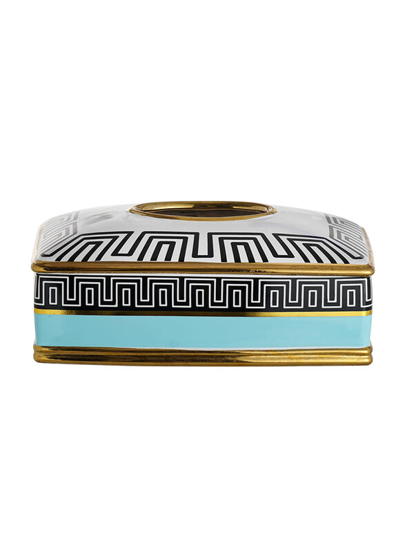 

Danube Home Lina Ceramic Modern Tissue Holder, Multicolour