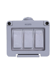Milano Water-Proof 3 Gang 2 Way Switch, White