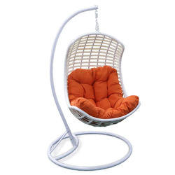 Danube Home Lima Rattan Hanging Chair, White