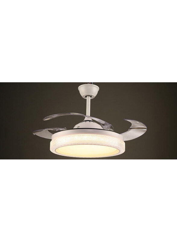 

Danube Home Harley Fan Ceiling Chandelier, Yf-9564, White