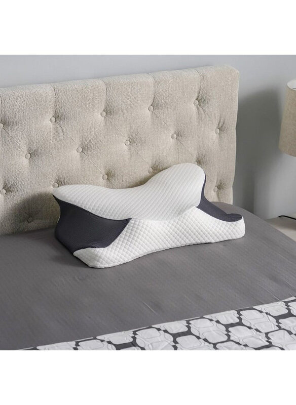 

Danube Home Repose Jacquard 3D Mesh Ergo Pillow, White
