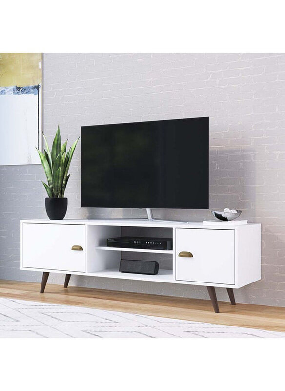 

Danube Home Lombre 2 Door 50-Inch TV Entertainment Modern Design Wall Unit Furniture TV Stand For Living Room Bedroom, White