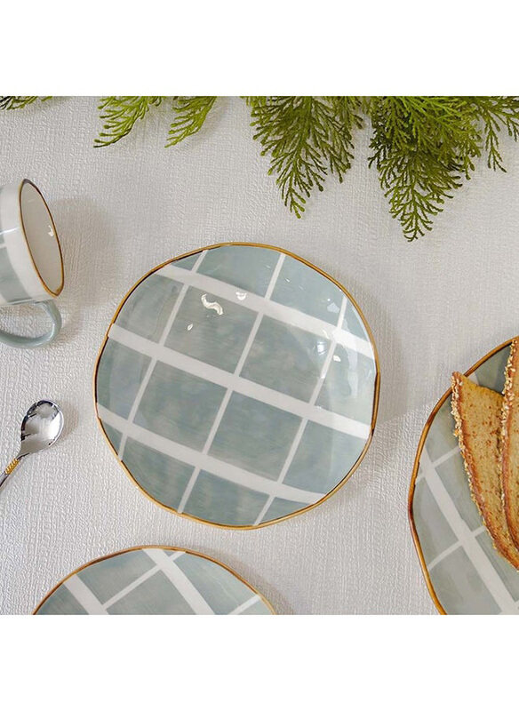 

Danube Home Akesha Fine Porcelain Soup Plate, Blue